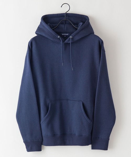 Blue Standard (ブルースタンダード)の「【BLUE STANDARD/ブルースタンダード】11oz 裏起毛 プルオーバーパーカー フーディー ビッグシルエット(パーカー・メンズ・ネイビー/ホワイト/ブラック/杢グレー/ダークグリーン・SMALL/MEDIUM/LARGE/X-LARGE)」の11枚目の写真