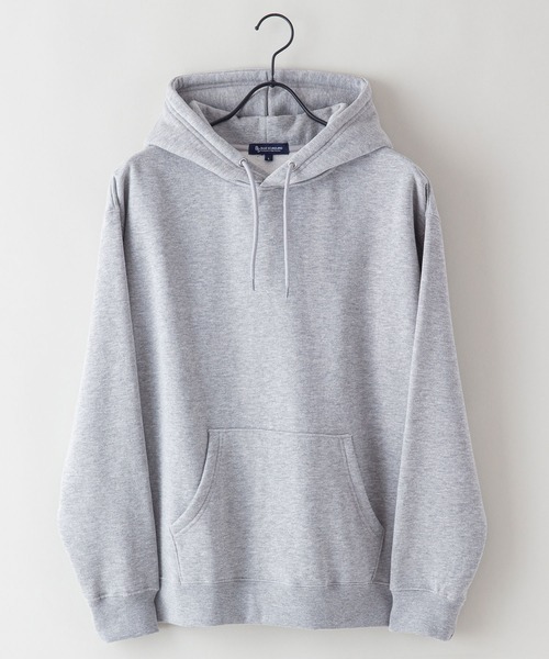 Blue Standard (ブルースタンダード)の「【BLUE STANDARD/ブルースタンダード】11oz 裏起毛 プルオーバーパーカー フーディー ビッグシルエット(パーカー・メンズ・ネイビー/ホワイト/ブラック/杢グレー/ダークグリーン・SMALL/MEDIUM/LARGE/X-LARGE)」の10枚目の写真