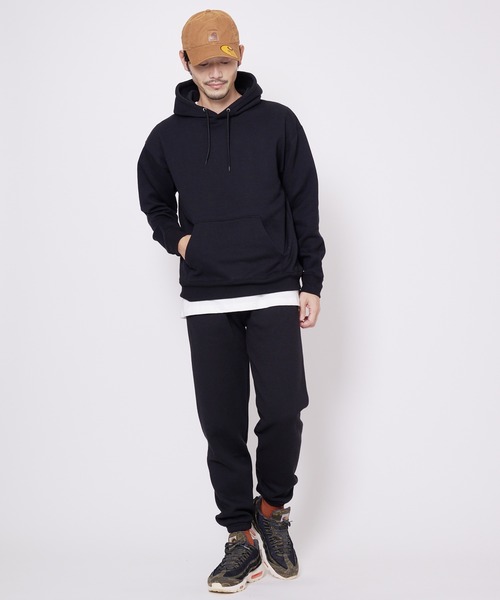 Blue Standard (ブルースタンダード)の「【BLUE STANDARD/ブルースタンダード】11oz 裏起毛 プルオーバーパーカー フーディー ビッグシルエット(パーカー・メンズ・ネイビー/ホワイト/ブラック/杢グレー/ダークグリーン・SMALL/MEDIUM/LARGE/X-LARGE)」の17枚目の写真
