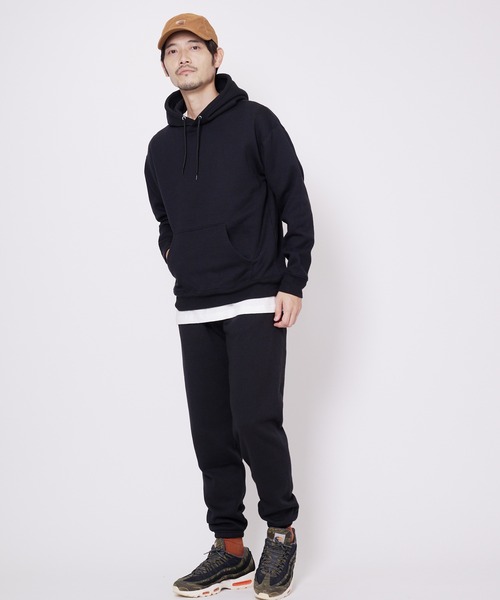 Blue Standard (ブルースタンダード)の「【BLUE STANDARD/ブルースタンダード】11oz 裏起毛 プルオーバーパーカー フーディー ビッグシルエット(パーカー・メンズ・ネイビー/ホワイト/ブラック/杢グレー/ダークグリーン・SMALL/MEDIUM/LARGE/X-LARGE)」の18枚目の写真