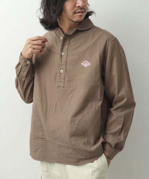 DANTON（ダントン）の「【DANTON/ダントン】ROUND COLLAR P.O SHIRT L/S FLANNEL プルオーバー フランネルシャツ（シャツ/ブラウス・メンズ・オリーブ/チャコールグレー/ダークブラウン・40/44/38/42）」の12枚目の写真