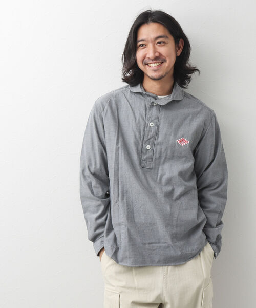 DANTON（ダントン）の「【DANTON/ダントン】ROUND COLLAR P.O SHIRT L/S FLANNEL プルオーバー フランネルシャツ（シャツ/ブラウス・メンズ・オリーブ/チャコールグレー/ダークブラウン・40/44/38/42）」の18枚目の写真