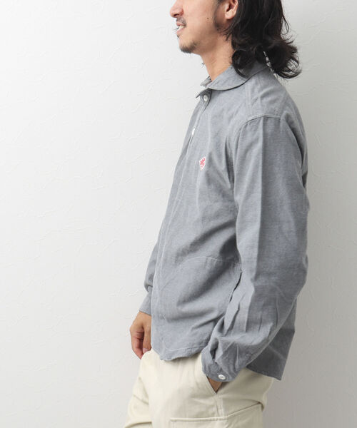 DANTON（ダントン）の「【DANTON/ダントン】ROUND COLLAR P.O SHIRT L/S FLANNEL プルオーバー フランネルシャツ（シャツ/ブラウス・メンズ・オリーブ/チャコールグレー/ダークブラウン・40/44/38/42）」の19枚目の写真
