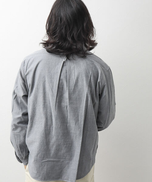 DANTON（ダントン）の「【DANTON/ダントン】ROUND COLLAR P.O SHIRT L/S FLANNEL プルオーバー フランネルシャツ（シャツ/ブラウス・メンズ・オリーブ/チャコールグレー/ダークブラウン・40/44/38/42）」の20枚目の写真