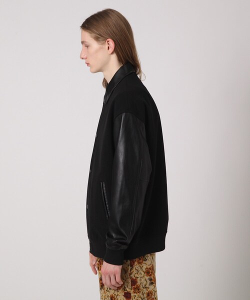 tk.TAKEO KIKUCHI（ティーケータケオキクチ）の「◆テックメルトンスタジャン（ブルゾン・メンズ・ライトベージュ/ブラック・03/02/01）」の4枚目の写真