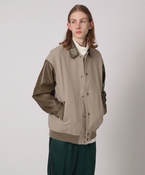 tk.TAKEO KIKUCHI（ティーケータケオキクチ）の「◆テックメルトンスタジャン（ブルゾン・メンズ・ライトベージュ/ブラック・03/02/01）」の9枚目の写真