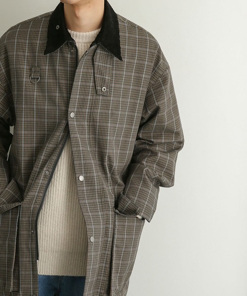 SENSE OF PLACE by URBAN RESEARCH（センスオブプレイスバイアーバンリサーチ）の「チェックハンティングジャケット（ミリタリージャケット・メンズ・ベージュ/グリーン・MEDIUM/LARGE）」の3枚目の写真