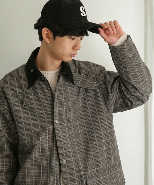SENSE OF PLACE by URBAN RESEARCH（センスオブプレイスバイアーバンリサーチ）の「チェックハンティングジャケット（ミリタリージャケット・メンズ・ベージュ/グリーン・MEDIUM/LARGE）」の7枚目の写真