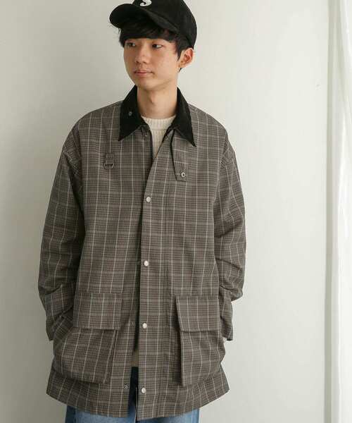 SENSE OF PLACE by URBAN RESEARCH（センスオブプレイスバイアーバンリサーチ）の「チェックハンティングジャケット（ミリタリージャケット・メンズ・ベージュ/グリーン・MEDIUM/LARGE）」の9枚目の写真