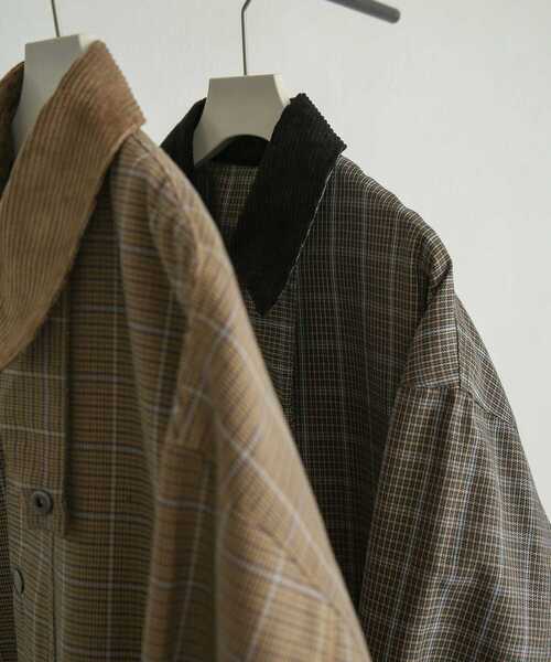 SENSE OF PLACE by URBAN RESEARCH（センスオブプレイスバイアーバンリサーチ）の「チェックハンティングジャケット（ミリタリージャケット・メンズ・ベージュ/グリーン・MEDIUM/LARGE）」の14枚目の写真