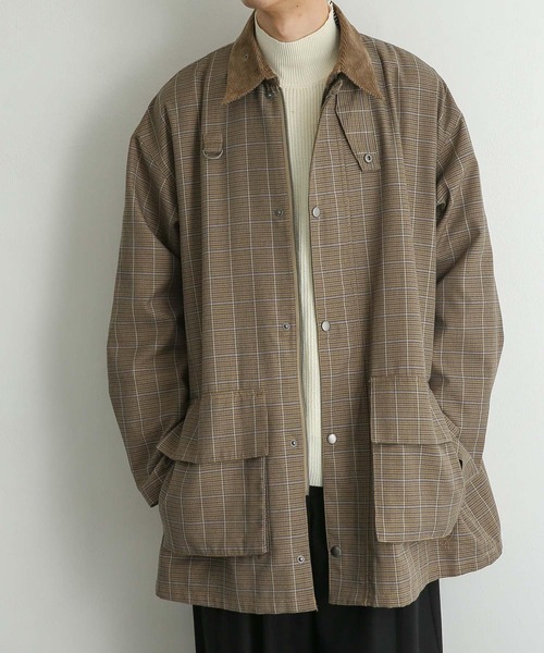 SENSE OF PLACE by URBAN RESEARCH（センスオブプレイスバイアーバンリサーチ）の「チェックハンティングジャケット（ミリタリージャケット・メンズ・ベージュ/グリーン・MEDIUM/LARGE）」の15枚目の写真