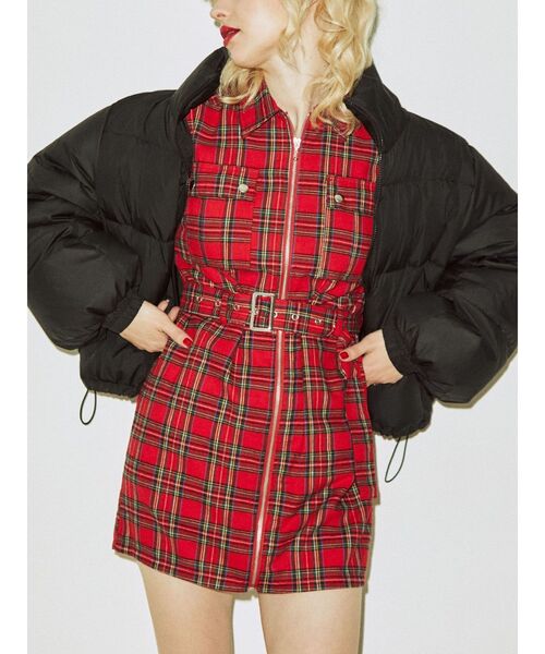 jouetie（ジュエティ）の「ブロッキングショートダウン（ブルゾン・レディース・アイボリー/ブラック/ブルー/ボルドー・MEDIUM）」の13枚目の写真