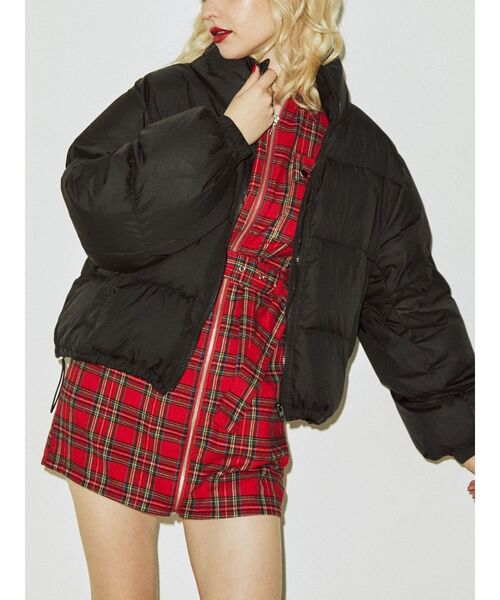 jouetie（ジュエティ）の「ブロッキングショートダウン（ブルゾン・レディース・アイボリー/ブラック/ブルー/ボルドー・MEDIUM）」の14枚目の写真