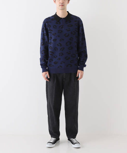 ONLY NY(オンリーニューヨーク)の「【ONLY NY / オンリーニューヨーク】LEOPARD KNIT ポロ(ニット/セーター・メンズ・ネイビー・MEDIUM/LARGE)」の6枚目の写真