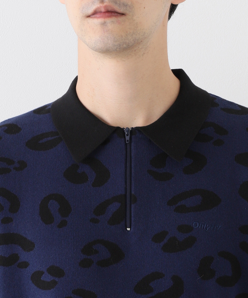 ONLY NY(オンリーニューヨーク)の「【ONLY NY / オンリーニューヨーク】LEOPARD KNIT ポロ(ニット/セーター・メンズ・ネイビー・MEDIUM/LARGE)」の14枚目の写真