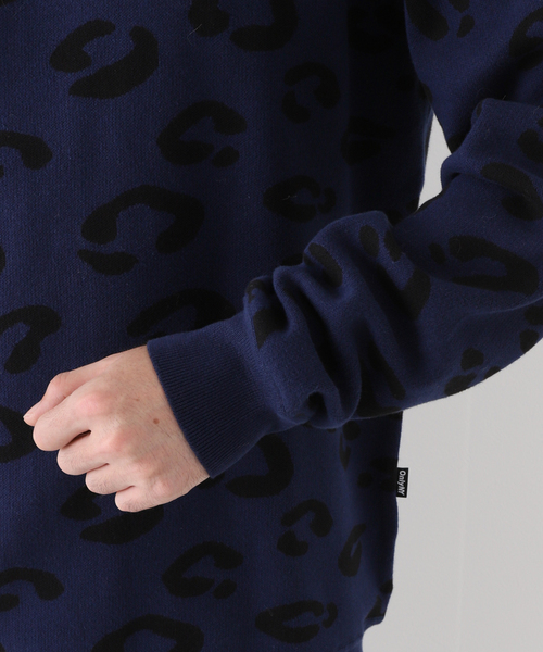 ONLY NY(オンリーニューヨーク)の「【ONLY NY / オンリーニューヨーク】LEOPARD KNIT ポロ(ニット/セーター・メンズ・ネイビー・MEDIUM/LARGE)」の2枚目の写真