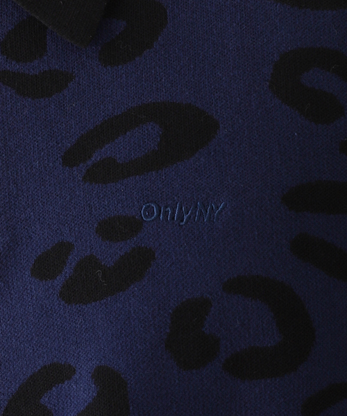 ONLY NY(オンリーニューヨーク)の「【ONLY NY / オンリーニューヨーク】LEOPARD KNIT ポロ(ニット/セーター・メンズ・ネイビー・MEDIUM/LARGE)」の5枚目の写真