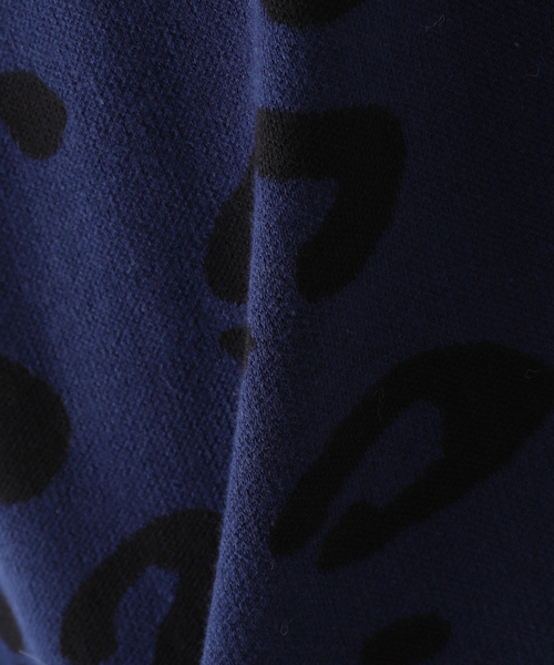 ONLY NY(オンリーニューヨーク)の「【ONLY NY / オンリーニューヨーク】LEOPARD KNIT ポロ(ニット/セーター・メンズ・ネイビー・MEDIUM/LARGE)」の3枚目の写真
