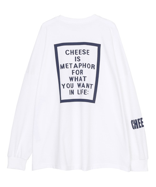 Figments（フィグメンツ）の「cheeses cracker ロゴロンT（Tシャツ/カットソー・レディース・ホワイト/ブラック・FREE）」の3枚目の写真