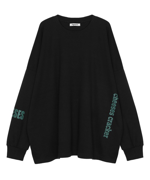 Figments（フィグメンツ）の「cheeses cracker ロゴロンT（Tシャツ/カットソー・レディース・ホワイト/ブラック・FREE）」の12枚目の写真