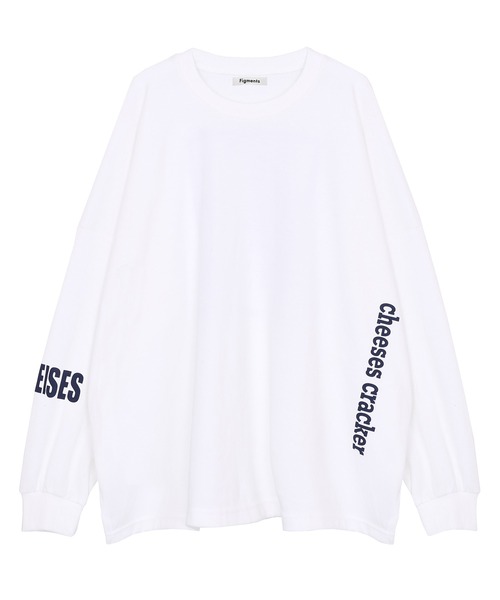 Figments（フィグメンツ）の「cheeses cracker ロゴロンT（Tシャツ/カットソー・レディース・ホワイト/ブラック・FREE）」の11枚目の写真