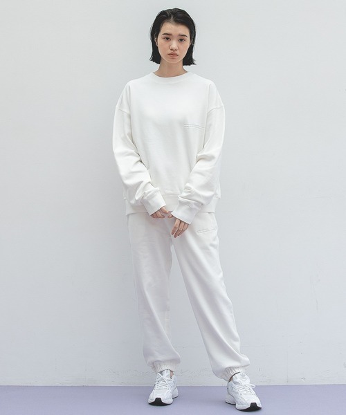 e/rm（イーアールエム）の「【e/rm】メッセージスウェットパンツ（スウェットパンツ・レディース・ホワイト系その他3/ネイビー/ライトグレー/アイボリー・FREE）」の5枚目の写真