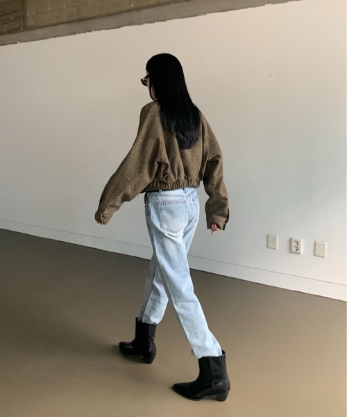 Didot.showroom（ディドット ショールーム）の「《 シェットランドウール100％ 》ヘリンボーンツイードブルゾン（ブルゾン・レディース・カーキ・FREE）」の19枚目の写真