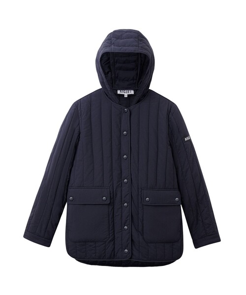 AIGLE エーグル ダウンジャケット コート ブラック 36 エーグルダウン 