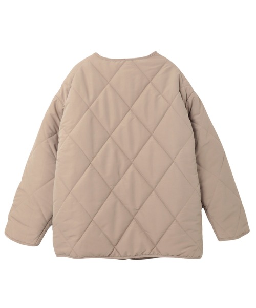 andme(アンドミー)の「襟ボア2wayダイヤキルティングブルゾン(ブルゾン・レディース・ベージュ/アイボリー/ブラック・M)」の7枚目の写真