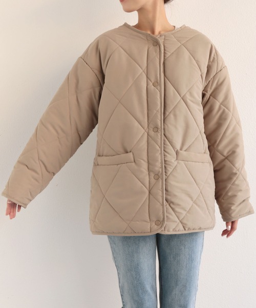 コムデギャルソンオム　キルティング襟ボアブルゾン andme（アンドミー）の「襟ボア2wayダイヤキルティングブルゾン