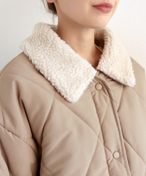 コムデギャルソンオム　キルティング襟ボアブルゾン コムデギャルソンオム キルティング襟ボアブルゾン