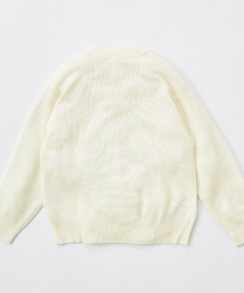 repipi armario(レピピ アルマリオ)の「【repipi armario / レピピアルマリオ】キッズカラーセーター ニット Vネック スクール 制服(ニット/セーター・キッズ・パープル/ブラウン/オフホワイト/サックスブルー/ライトイエロー・170/140/150/160)」の10枚目の写真