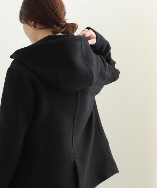 URBAN RESEARCH DOORS（アーバンリサーチドアーズ）の「ショールカラー2WAYショートコート（ピーコート・レディース・カーキ/ブラック/キャメル・SMALL/MEDIUM）」の18枚目の写真