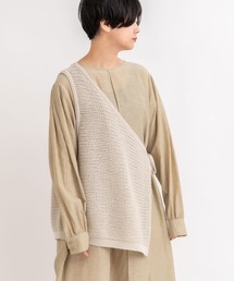 yuni | washi knit ワンショルダーベスト(ベスト)