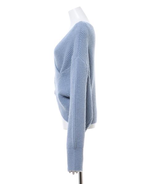 INGNI(イング)の「もちもちカシュクールニット(ニット/セーター・レディース・アイボリー/ブラック/グレー系その他/ブルー・M)」の6枚目の写真