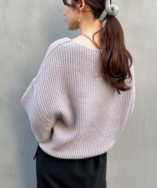 INGNI(イング)の「もちもちカシュクールニット(ニット/セーター・レディース・アイボリー/ブラック/グレー系その他/ブルー・M)」の21枚目の写真