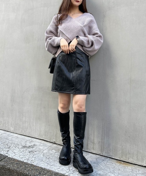 INGNI(イング)の「もちもちカシュクールニット(ニット/セーター・レディース・アイボリー/ブラック/グレー系その他/ブルー・M)」の17枚目の写真