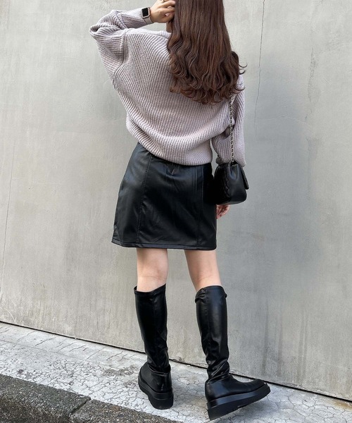 INGNI(イング)の「もちもちカシュクールニット(ニット/セーター・レディース・アイボリー/ブラック/グレー系その他/ブルー・M)」の15枚目の写真