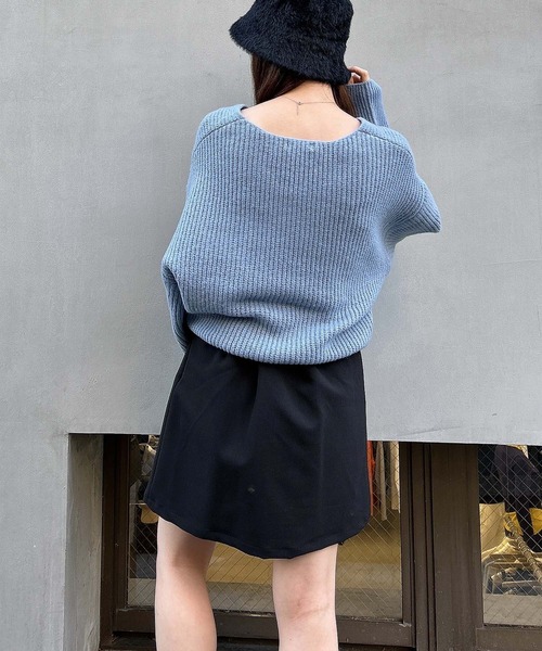 INGNI(イング)の「もちもちカシュクールニット(ニット/セーター・レディース・アイボリー/ブラック/グレー系その他/ブルー・M)」の14枚目の写真