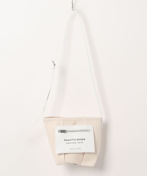 beautiful people(ビューティフルピープル)の「beautiful people lining logo pocket mini shoulder bag 7325611967(ショルダーバッグ・レディース・ブラック/グレー/オフホワイト・FREE)」の7枚目の写真