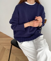 RED CHOP WORKS | RED CHOP WORKS(レッドチョップワークス) コットンクルーネックニット(ニット/セーター)