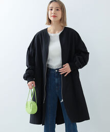 Ray BEAMS | Ray BEAMS / バック タック ジップ コート(ノーカラーコート)