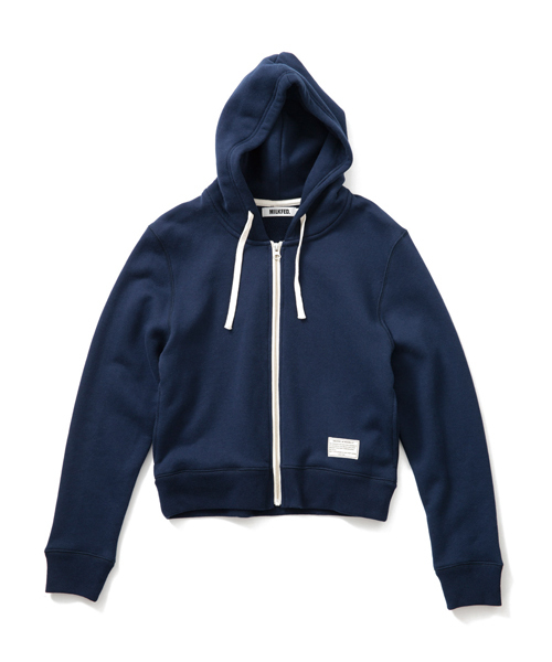 MILKFED.（ミルクフェド）の「CROPPED ZIP UP HOODIE（パーカー・レディース・アッシュ/ネイビー/バーガンディー・MEDIUM/SMALL）」の2枚目の写真