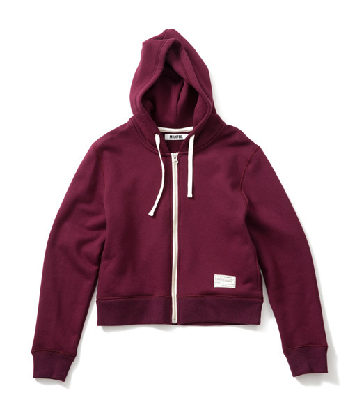 MILKFED.（ミルクフェド）の「CROPPED ZIP UP HOODIE（パーカー・レディース・アッシュ/ネイビー/バーガンディー・MEDIUM/SMALL）」の3枚目の写真