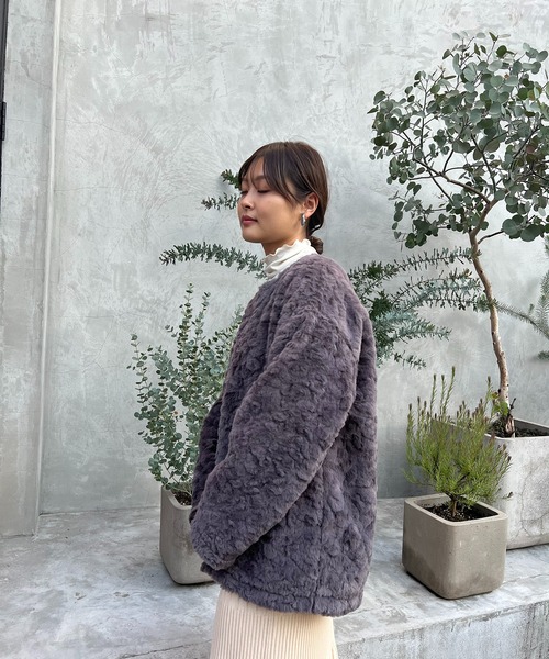 Brownie（ブラウニー）の「Brownie BIGシルエットフェイクファープルオーバー（その他トップス・レディース・モカ/グレー/アイボリー・FREE）」の21枚目の写真