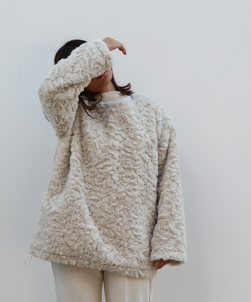 Brownie（ブラウニー）の「Brownie BIGシルエットフェイクファープルオーバー（その他トップス・レディース・モカ/グレー/アイボリー・FREE）」の7枚目の写真