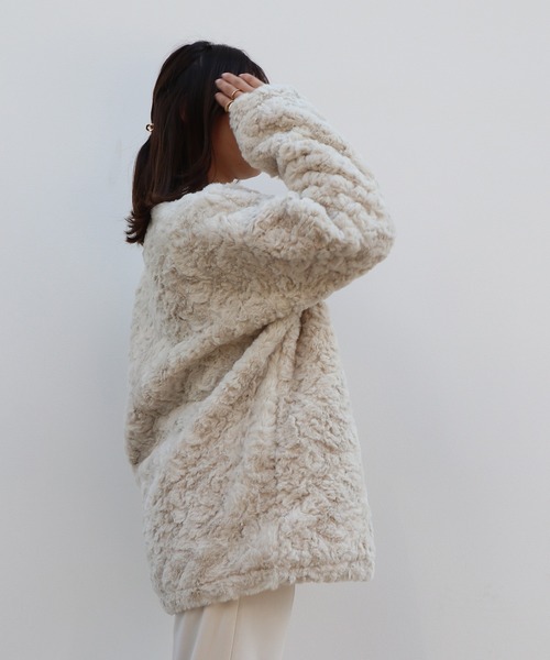 Brownie（ブラウニー）の「Brownie BIGシルエットフェイクファープルオーバー（その他トップス・レディース・モカ/グレー/アイボリー・FREE）」の8枚目の写真