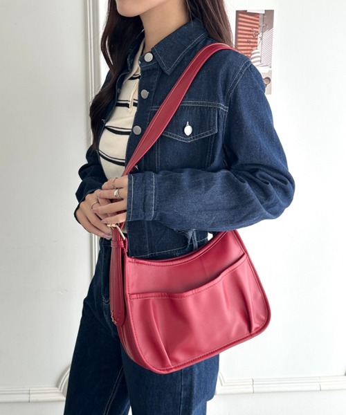 セール】太ベルト2WAY PU素材 ショルダーバッグ（ショルダーバッグ