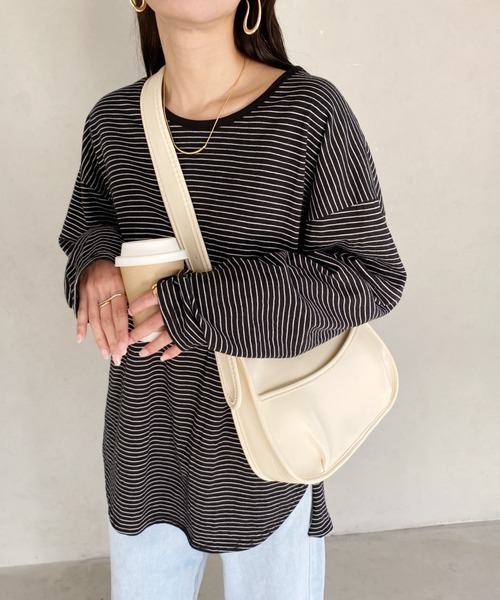 wears(ウェアーズ)の「太ベルト2WAY PU素材 ショルダーバッグ(ショルダーバッグ・レディース・ブラック/アイボリー/ブラウン/レッド/グレイッシュベージュ/ワイン・FREE)」の7枚目の写真