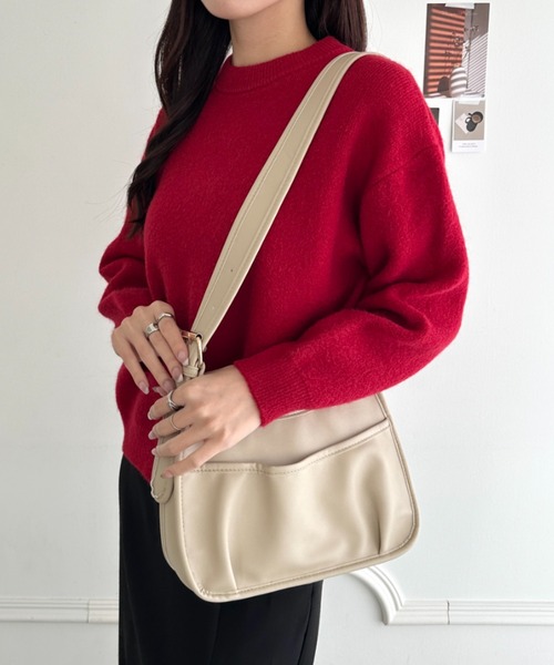 セール】太ベルト2WAY PU素材 ショルダーバッグ（ショルダーバッグ